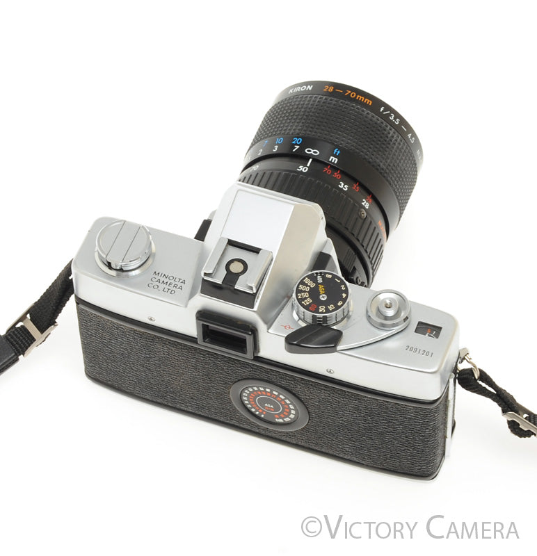 Minolta SRT 102 Chrome 35mm Camera w/ 28-70mm Lens -New Seals- [EXC+] - Victory Camera