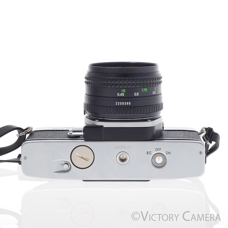 Minolta SRT 201 SRT201 Chrome 35mm Camera w/ 50mm f1.7 Lens [EXC+]