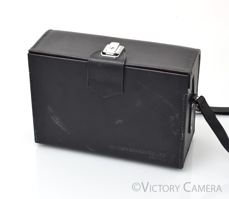 Minolta Black SRT101 Hard Leather Bag Carrying Case [EXC-] - Victory Camera