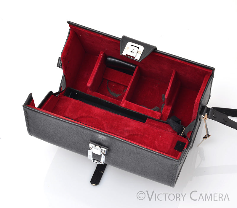 Minolta Black SRT101 Hard Leather Bag Carrying Case [EXC-] - Victory Camera
