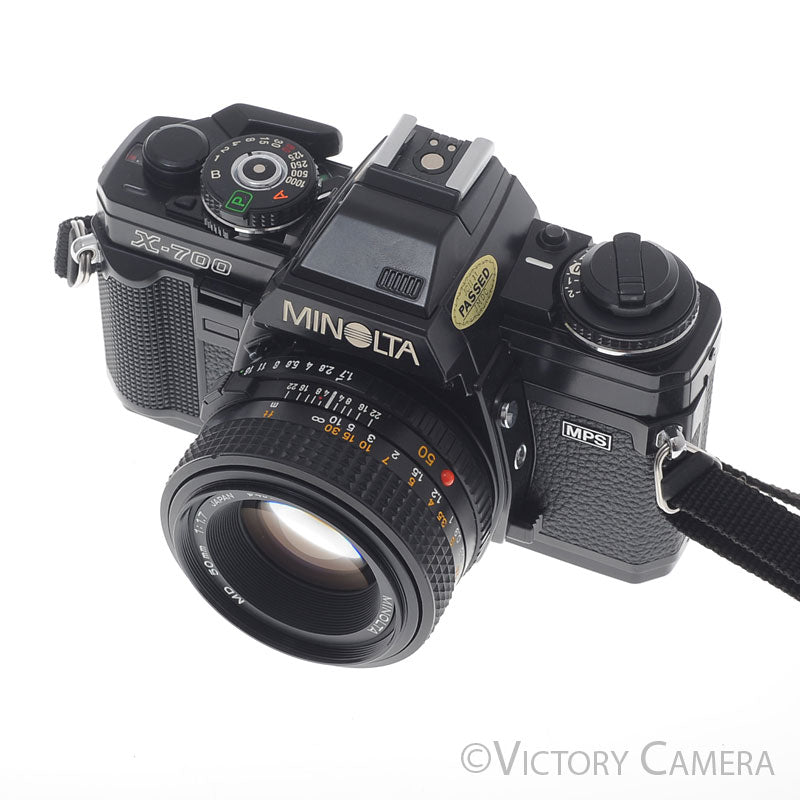 Minolta X-700 X700 Black 35mm SLR Film Camera w/ 50mm f1.7 Lens [EXC+] image 1