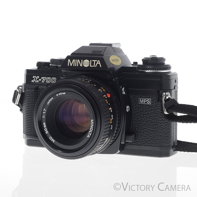 Minolta X-700 X700 Black 35mm SLR Film Camera w/ 50mm f1.7 Lens [EXC+] image 2