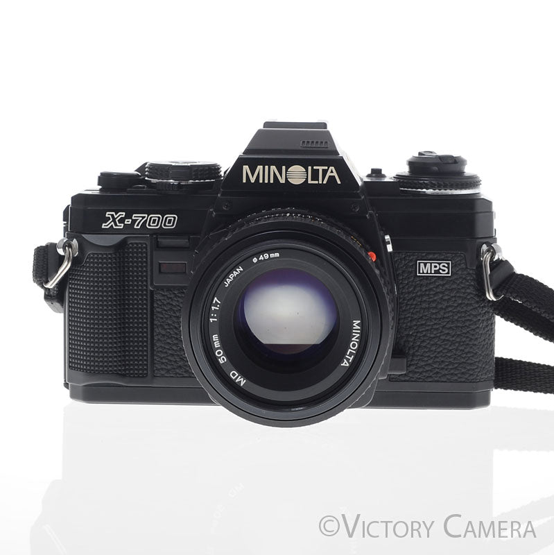 Minolta X-700 X700 Black 35mm SLR Film Camera w/ 50mm f1.7 Lens [EXC+] image 3