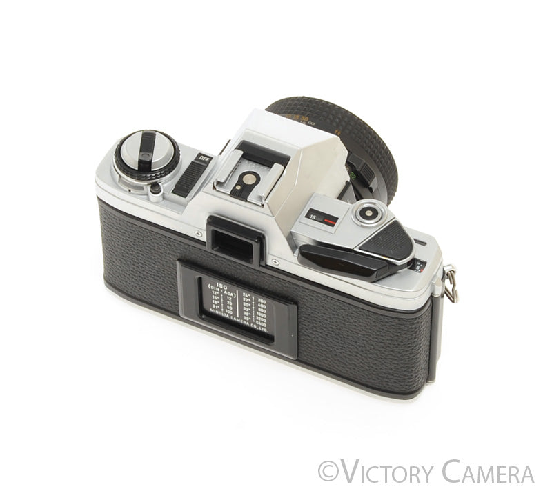 Minolta X-370 Chrome 35mm Manual Focus Camera w/ 50mm f2 Lens [EXC+]