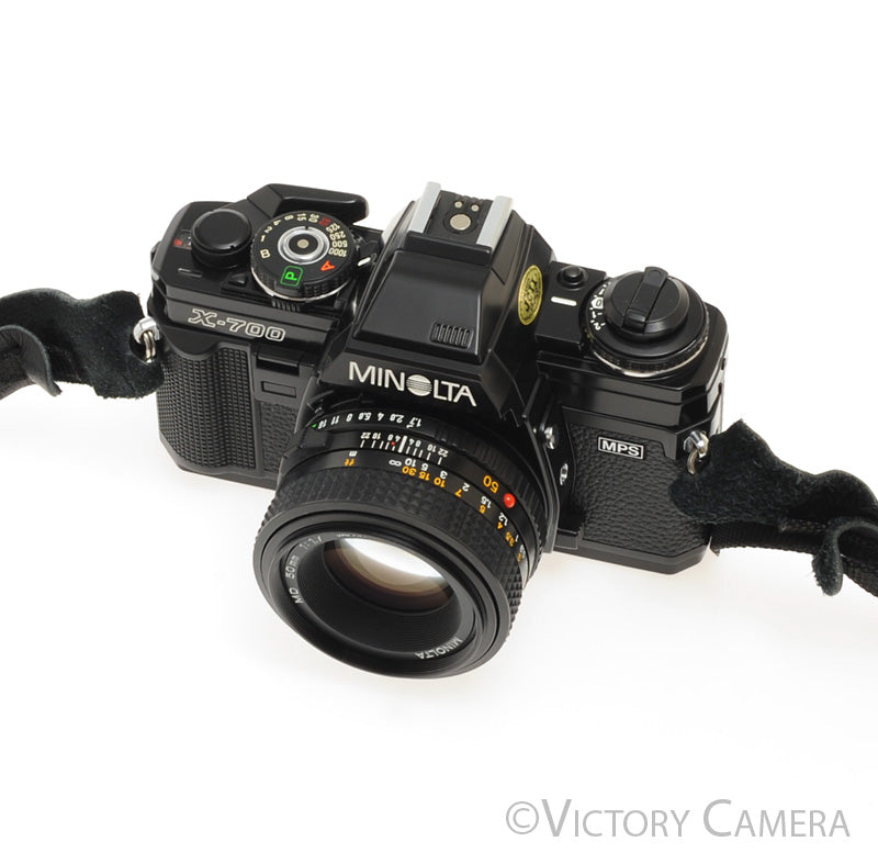 Minolta X-700 X700 Black 35mm SLR Film Camera w/ 50mm f1.7 Lens  [EXC] - Victory Camera