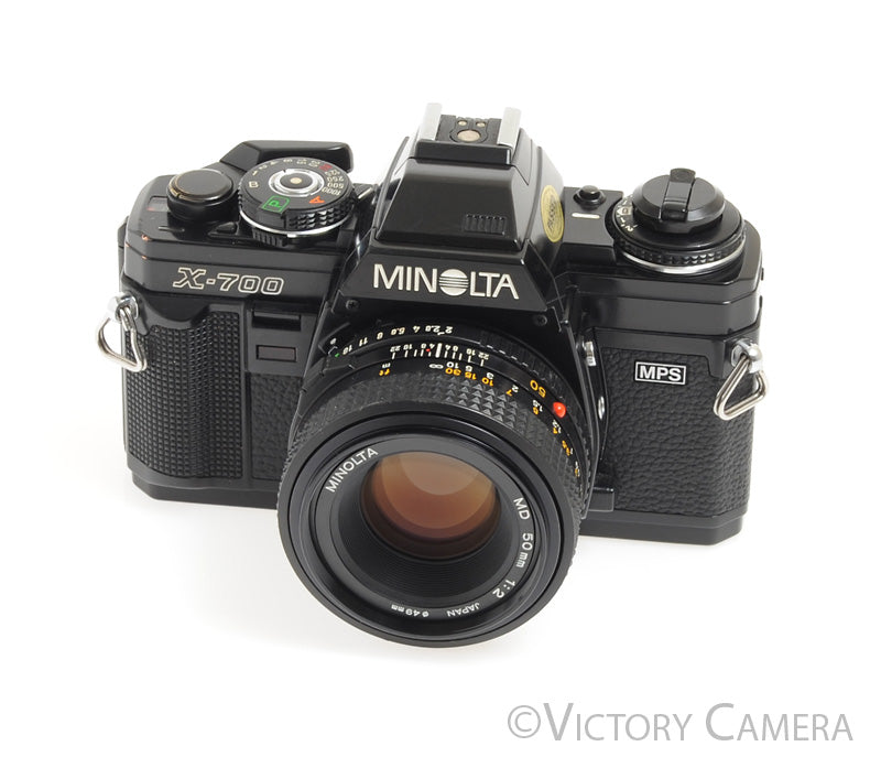 Minolta X-700 Black SLR Film Camera w/ 50mm f1.7 Prime Lens -New Seals-