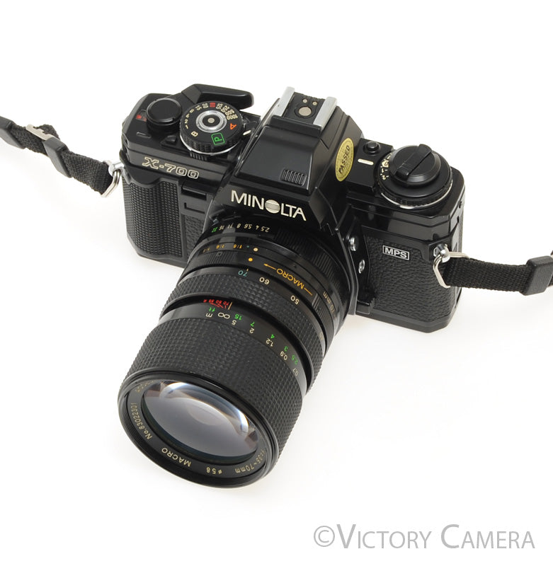 Minolta X-700 X700 Black SLR Film Camera w/ 35-70mm Lens -New Seals- [EXC+] - Victory Camera
