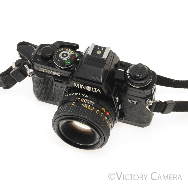 Minolta X-700 X700 Black 35mm SLR Film Camera w/ 50mm f1.7 Lens  [EXC] - Victory Camera