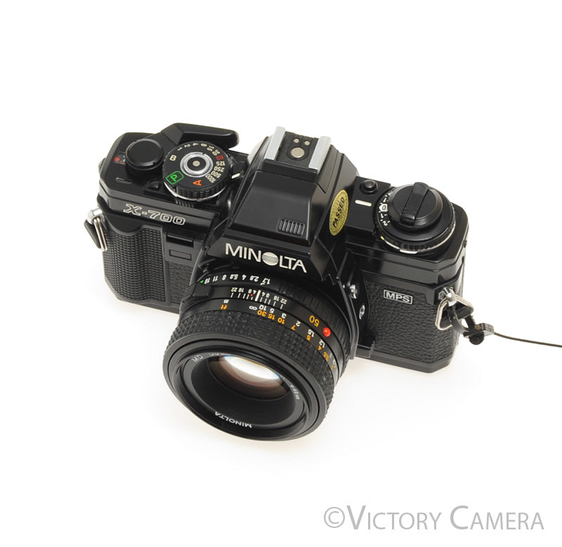 Minolta X-700 X700 Black 35mm SLR Film Camera w/ 50mm f1.7 Lens  [EXC] - Victory Camera