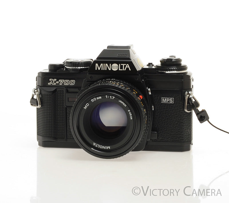 Minolta X-700 X700 Black 35mm SLR Film Camera w/ 50mm f1.7 Lens  [EXC] - Victory Camera