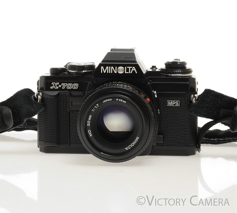 Minolta X-700 X700 Black 35mm SLR Film Camera w/ 50mm f1.7 Lens  [EXC] - Victory Camera