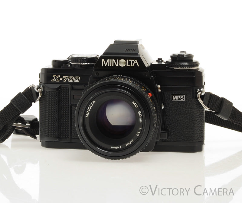 Minolta X-700 X700 Black 35mm SLR Film Camera w/ 50mm f1.7 Lens  [EXC] - Victory Camera