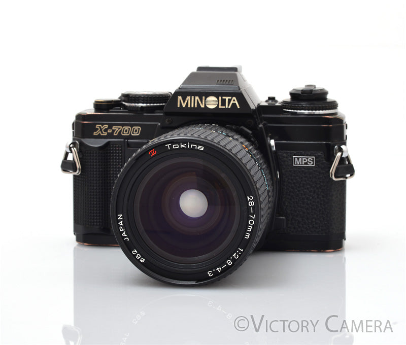 Minolta X-700 X700 Black SLR Film Camera w/ 28-70mm Lens [EXC] - Victory Camera
