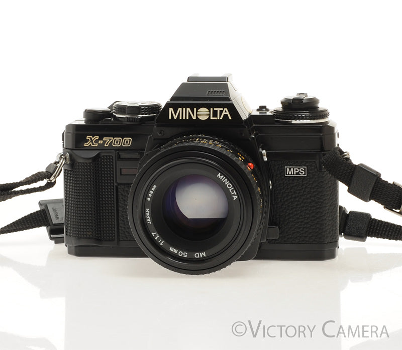 Minolta X-700 X700 Black 35mm SLR Film Camera w/ 50mm f1.7 Lens  [EXC] - Victory Camera