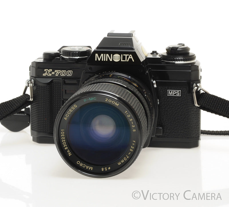 Minolta X-700 X700 Black SLR Film Camera w/ 35-70mm Lens -New Seals- [EXC+] - Victory Camera
