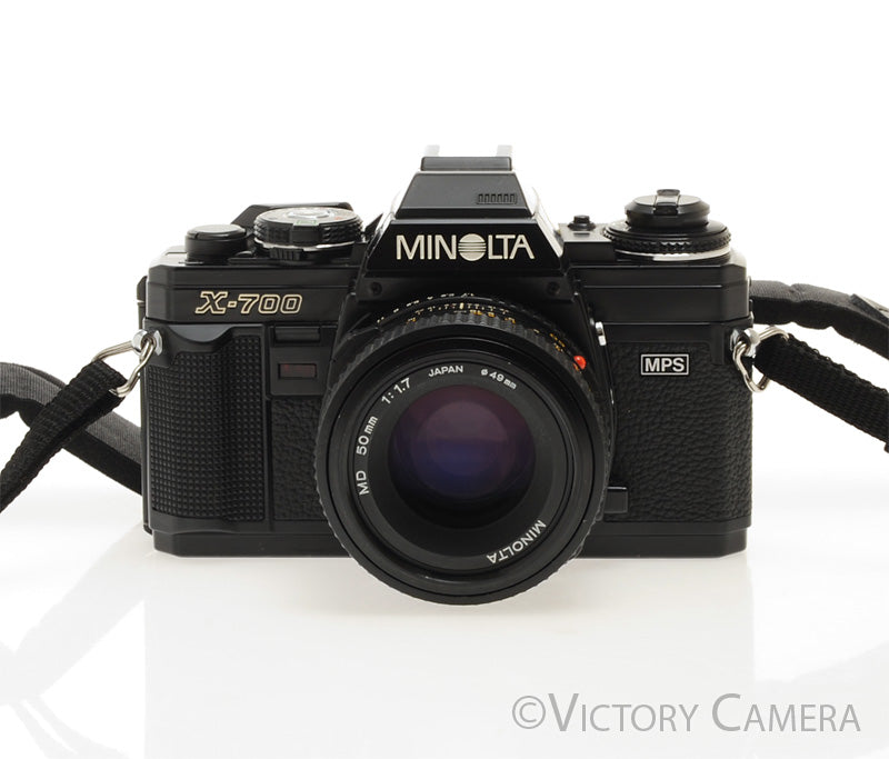 Minolta X-700 X700 Black 35mm SLR Film Camera w/ 50mm f1.7 Lens [EXC+]