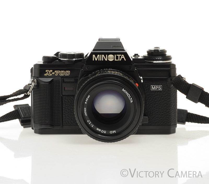 Minolta X-700 X700 Black 35mm SLR Film Camera w/ 50mm f1.7 Lens  [EXC] - Victory Camera