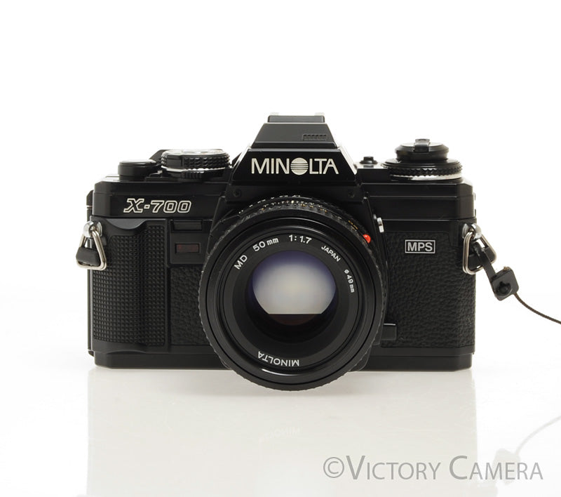 Minolta X-700 X700 Black 35mm SLR Film Camera w/ 50mm f1.7 Lens  [EXC] - Victory Camera