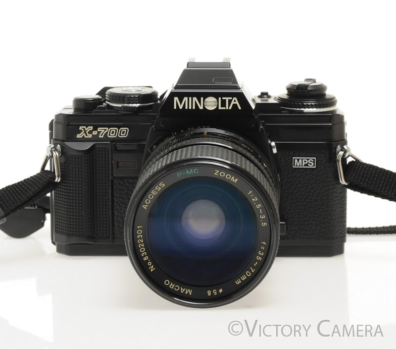 Minolta X-700 X700 Black SLR Film Camera w/ 35-70mm Lens -New Seals- [EXC+] - Victory Camera