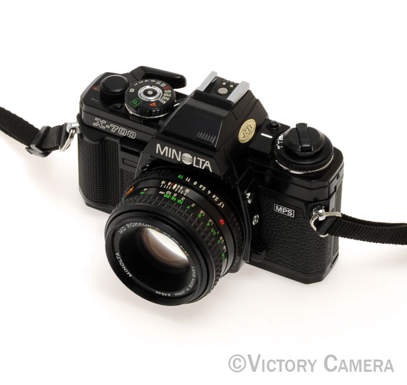 Minolta X-700 X700 Black 35mm SLR Film Camera w/ 50mm f1.7 Lens  [EXC+] - Victory Camera