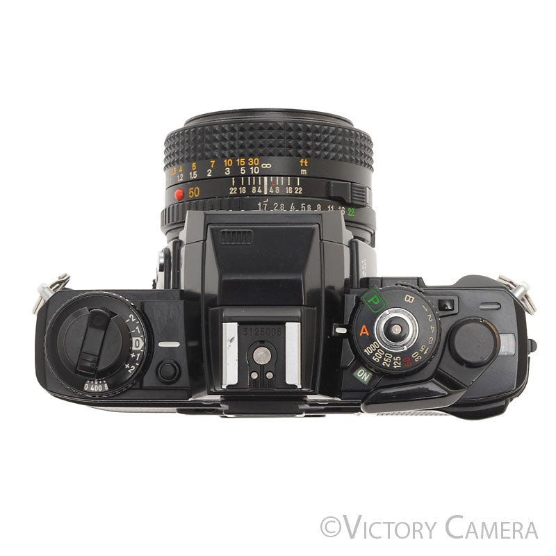 Minolta X-700 X700 Black 35mm SLR Film Camera w/ 50mm f1.7 Lens ~CLA'd [EXC+]