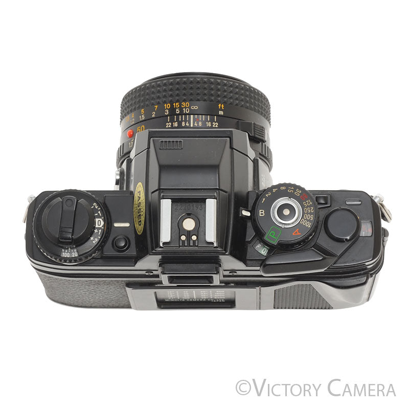 Minolta X-700 X700 Black 35mm SLR Film Camera w/ 50mm f1.7 Lens [EXC]