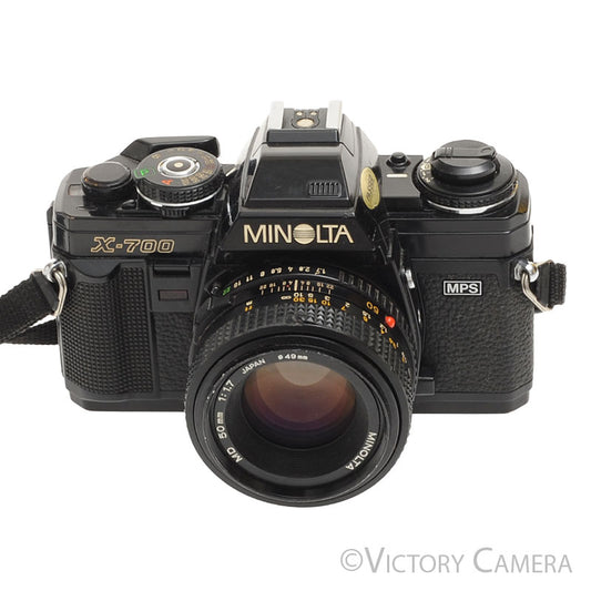 Minolta X-700 X700 Black 35mm SLR Film Camera w/ 50mm f1.7 Lens  [EXC] - Victory Camera