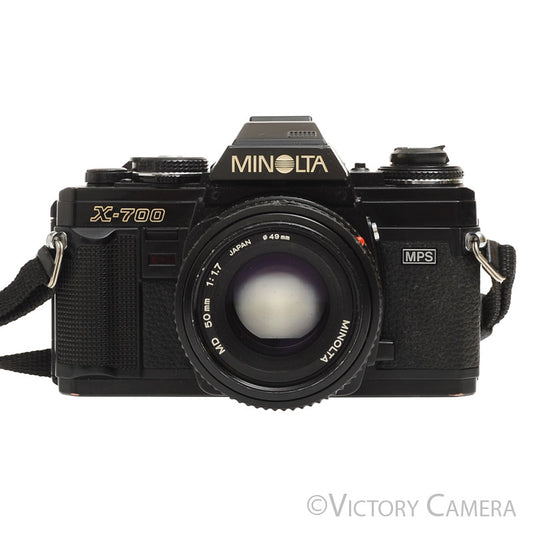 Minolta X-700 X700 Black 35mm SLR Film Camera w/ 50mm f1.7 Lens  [EXC] - Victory Camera