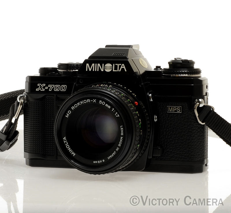 Minolta X-700 X700 Black 35mm SLR Film Camera w/ 50mm f1.7 Lens  [EXC+] - Victory Camera