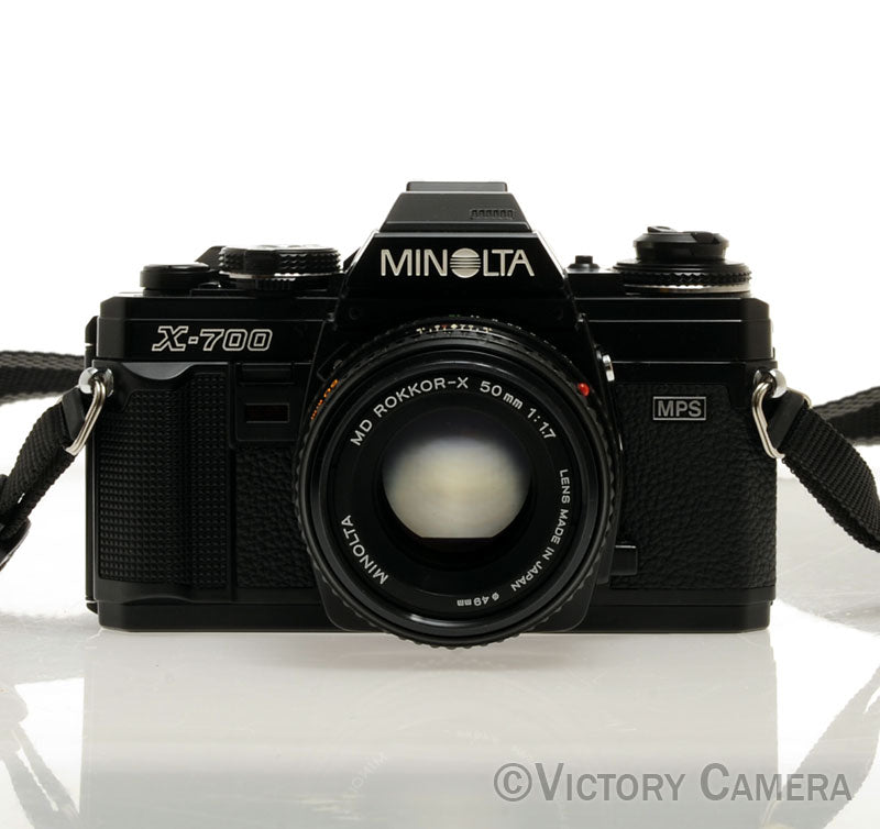 Minolta X-700 X700 Black 35mm SLR Film Camera w/ 50mm f1.7 Lens  [EXC+] - Victory Camera