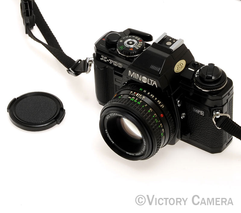 Minolta X-700 X700 Black 35mm SLR Film Camera w/ 50mm f1.7 Lens  [EXC+] - Victory Camera