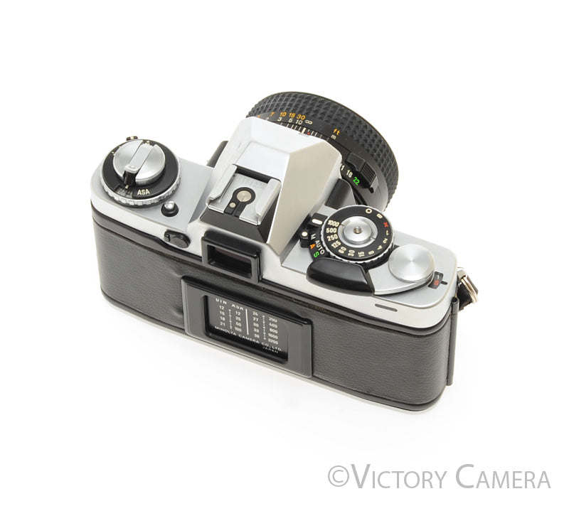 Minolta XD11 XD-11 Chrome 35mm Camera w/ 50mm f1.7 Lens -New Seals- [EXC] - Victory Camera