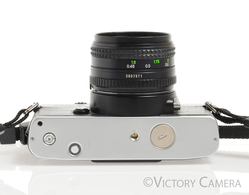 Minolta XD5 XD-5 Chrome 35mm Camera w/ 50mm f1.7 Lens -New Seals-