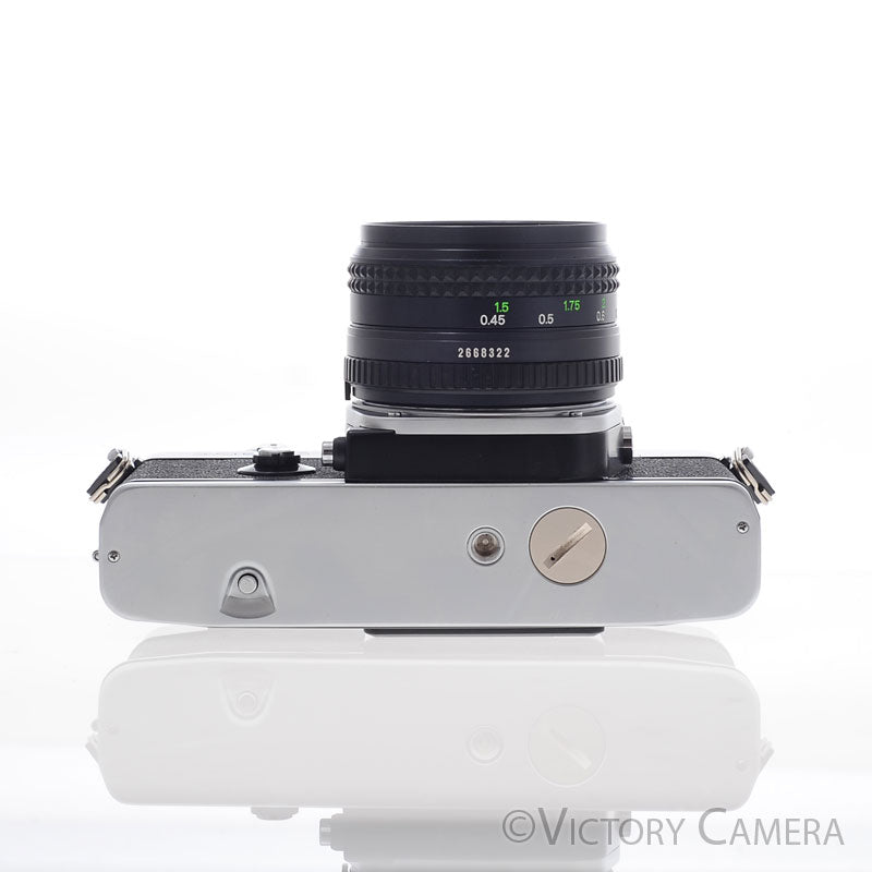 Minolta XE-5 XE5 Chrome 35mm Camera w/ 50mm f1.7 Lens  [EXC+] - Victory Camera
