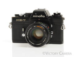 Minolta XE-7 XE7 Black 35mm Camera w/ Rokkor-X 50mm f1.7 Lens [EXC]