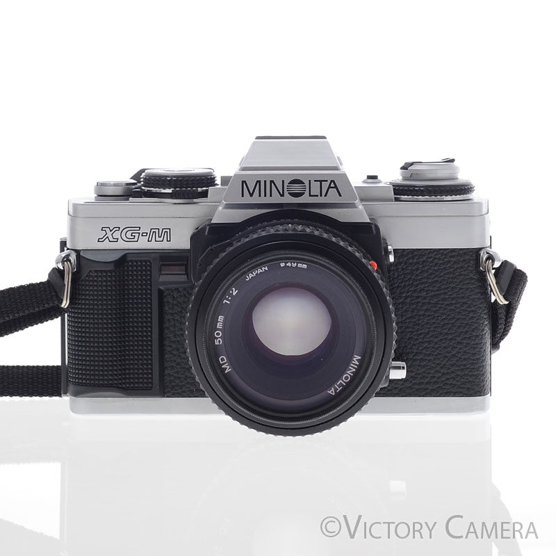 Minolta XG-M Chrome SLR Film Camera w/ 50mm f2 Prime Lens [EXC+]