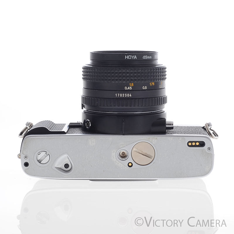 Minolta XG-M Chrome SLR Film Camera w/ 50mm f2 Prime Lens [EXC+] - Victory Camera