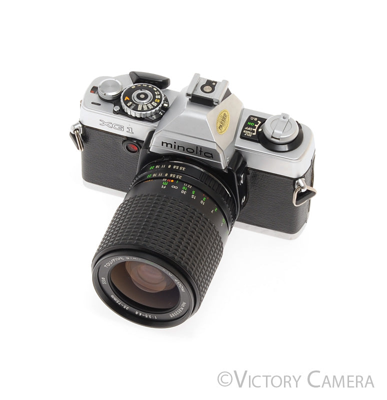Minolta XG1 Chrome 35mm Camera w/ MD 35-75mm f3.5-4.8 Lens [EXC] - Victory Camera