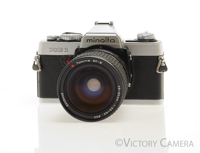 Minolta XG1 Chrome 35mm Camera w/ MD 28-85mm f3.5-4.5 Lens [EXC-] - Victory Camera