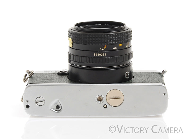 Minolta XG-1 XG1 Chrome &amp; Green 35mm Camera w/ MD 50mm f1.7 Lens -New Seals- - Victory Camera