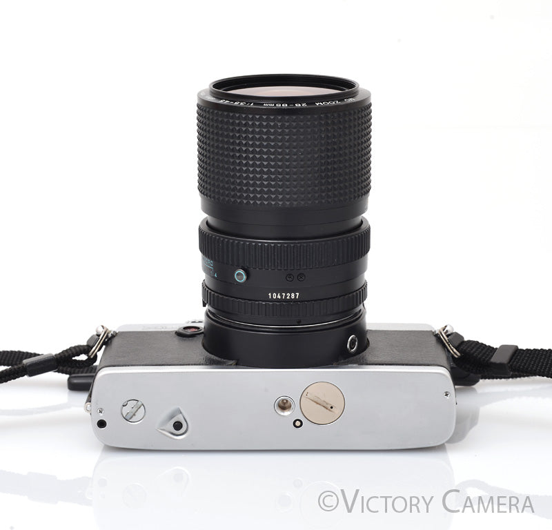 Minolta XG1 Chrome 35mm Camera w/ MD 28-85mm f3.5-4.5 Lens [EXC]