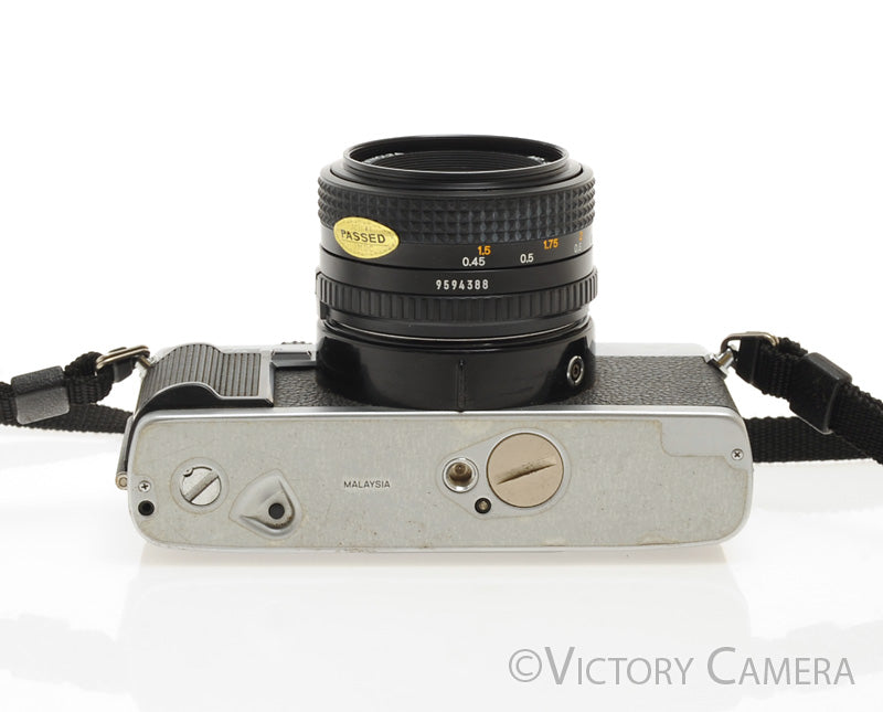 Minolta XG1 Chrome 35mm Camera w/ MD 50mm f1.7 Lens -Good Seals- [EXC+]