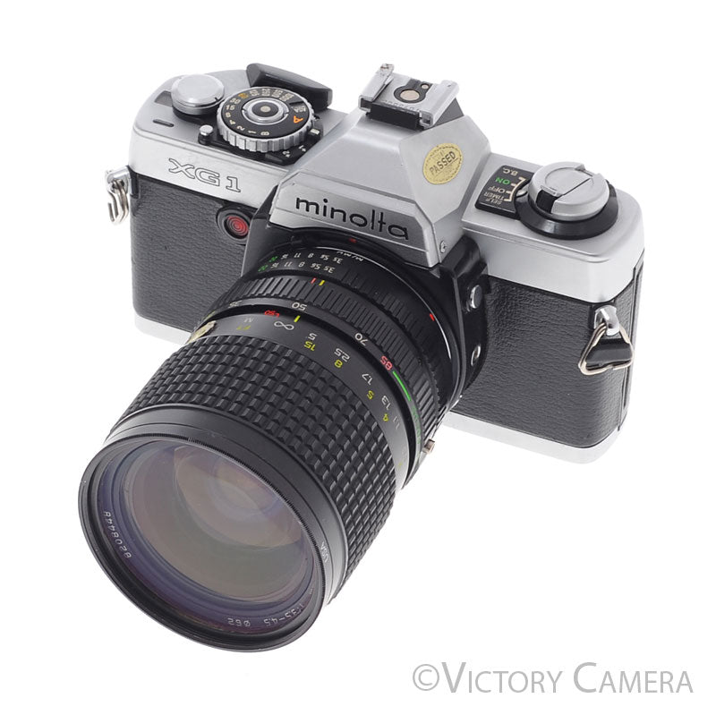 Minolta XG1 Chrome 35mm Camera w/ MD 28-85mm f3.5-4.5 Lens [EXC-]