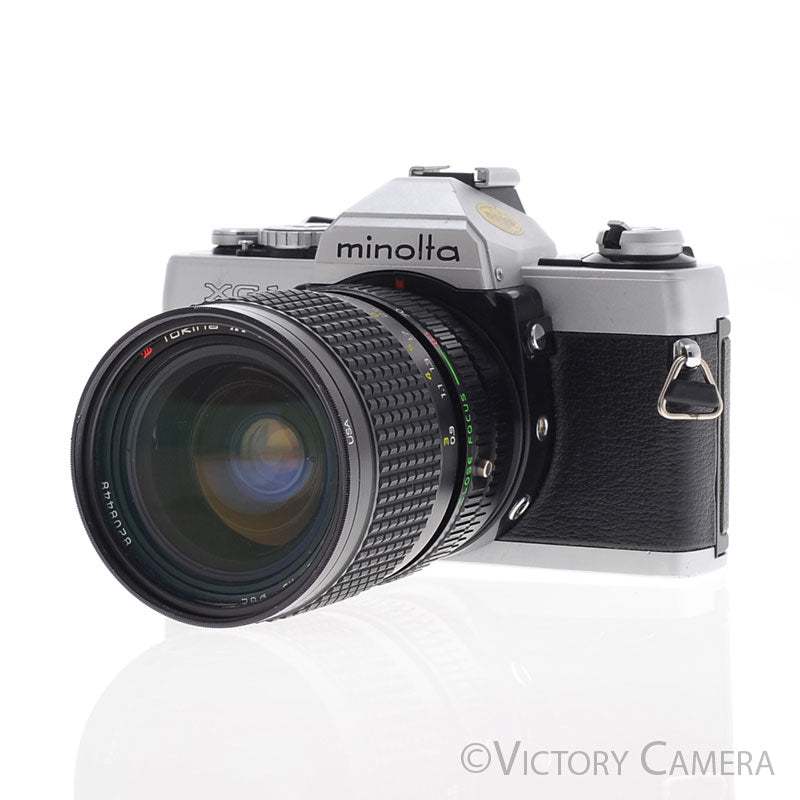 Minolta XG1 Chrome 35mm Camera w/ MD 28-85mm f3.5-4.5 Lens [EXC-]