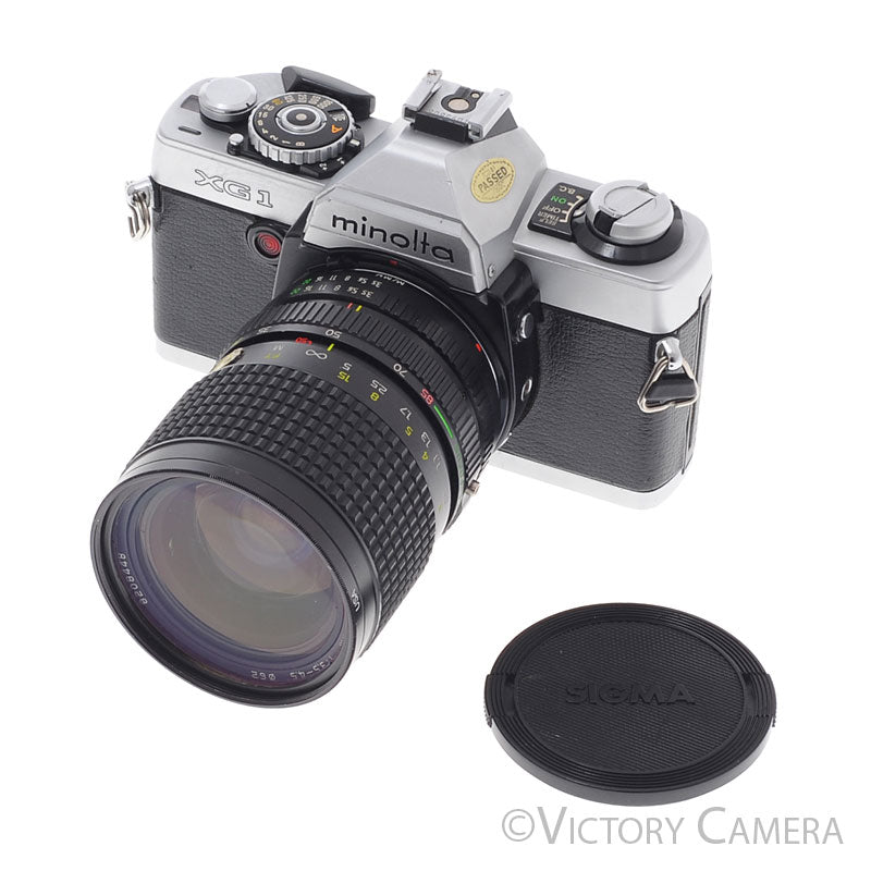 Minolta XG1 Chrome 35mm Camera w/ MD 28-85mm f3.5-4.5 Lens [EXC-] - Victory Camera