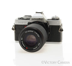 Minolta XG-7 XG7 Chrome 35mm Camera w/ Tokina SD 70-210mm f4-5.6 [EXC]