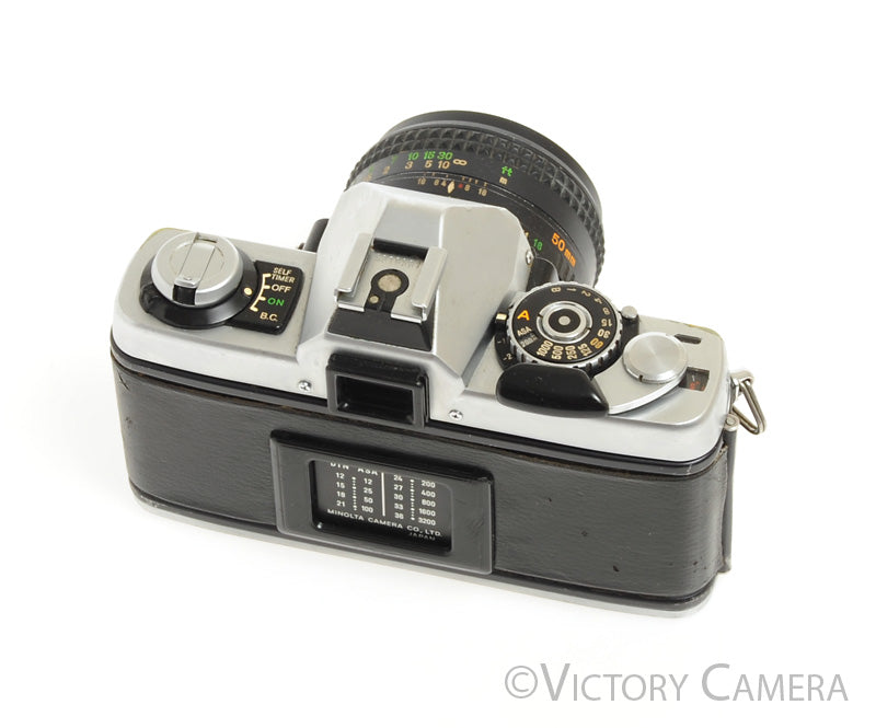 PROD カメラ MINOLTA製 Minolta XG-7 Chrome 35mm Camera w/ Rokkor-X 50mm f1.7 Lens -New Seals-