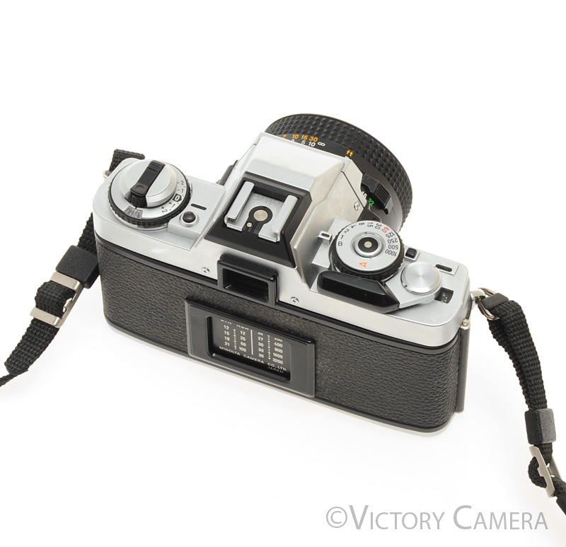 Minolta XG-M Chrome SLR Film Camera w/ 50mm f1.7 Lens -New Seals-  [EXC+]