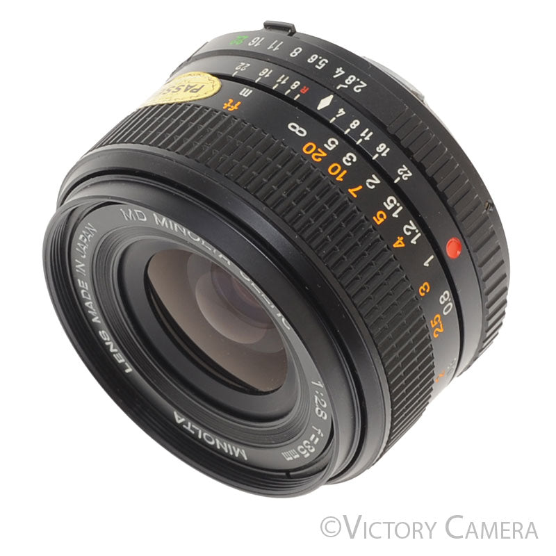 Minolta MD Celtic 35mm f2.8 Wide Angle Prime Lens [EXC+] - Victory Camera