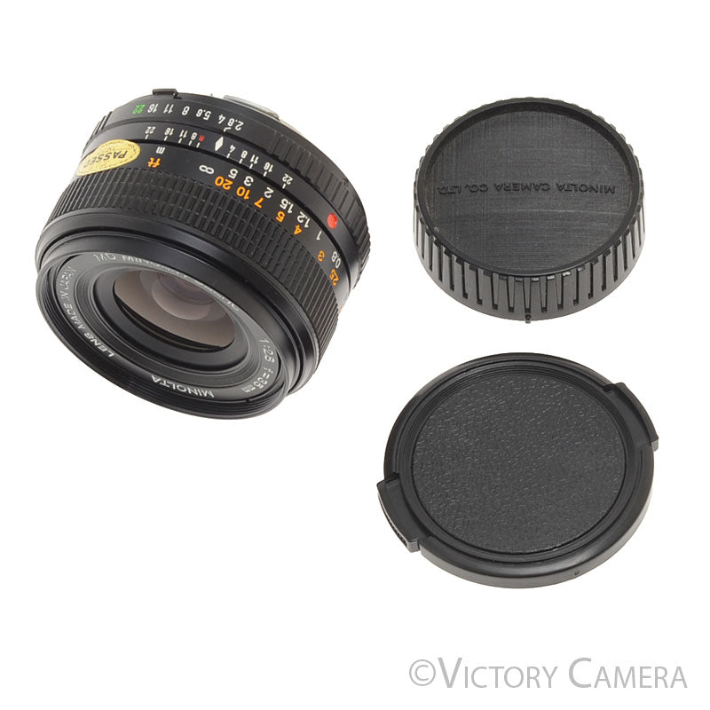 Minolta MD Celtic 35mm f2.8 Wide Angle Prime Lens [EXC+] - Victory Camera